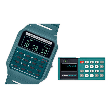Reloj Digital Calculadora Casual Verde Unisex