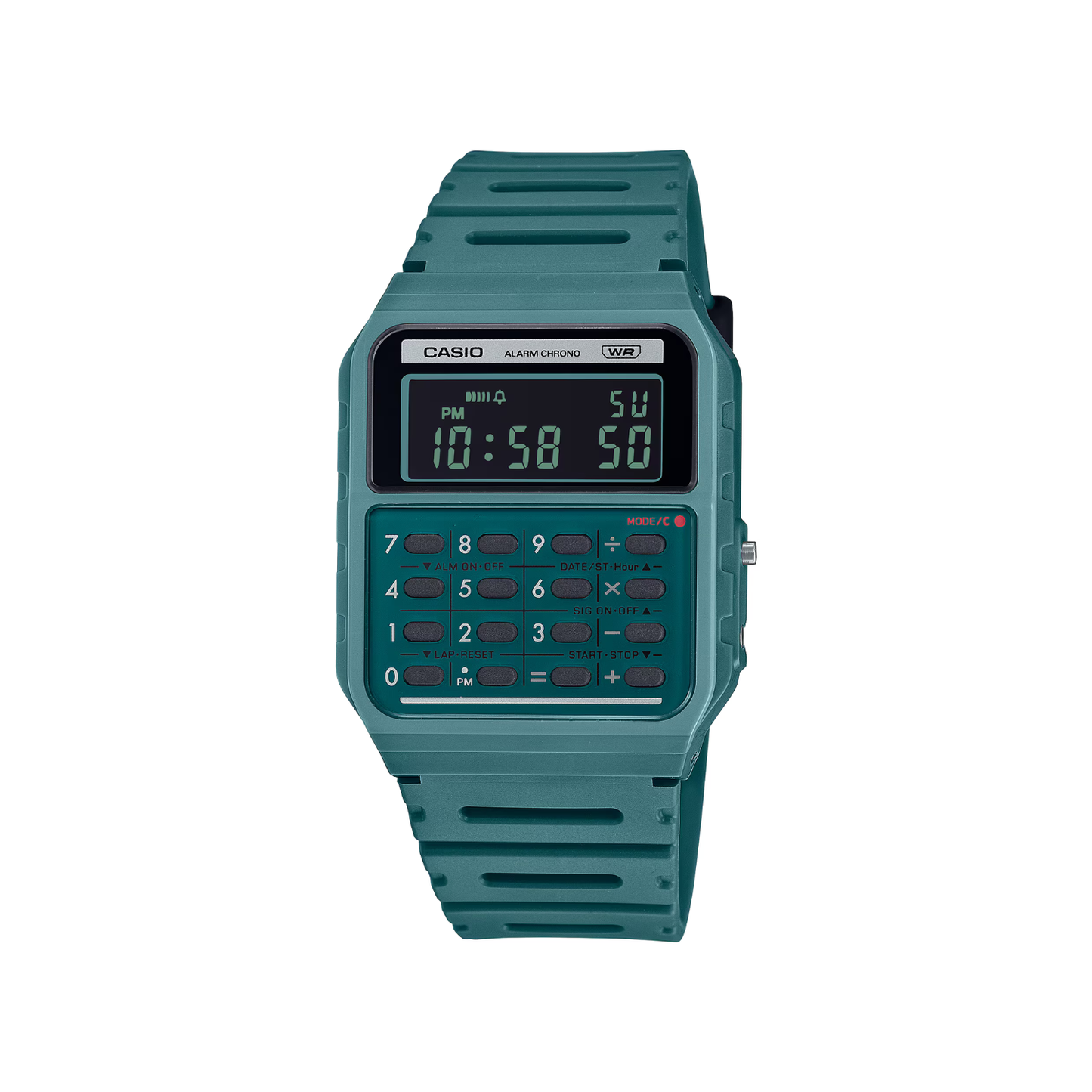 Reloj Digital Calculadora Casual Verde Unisex