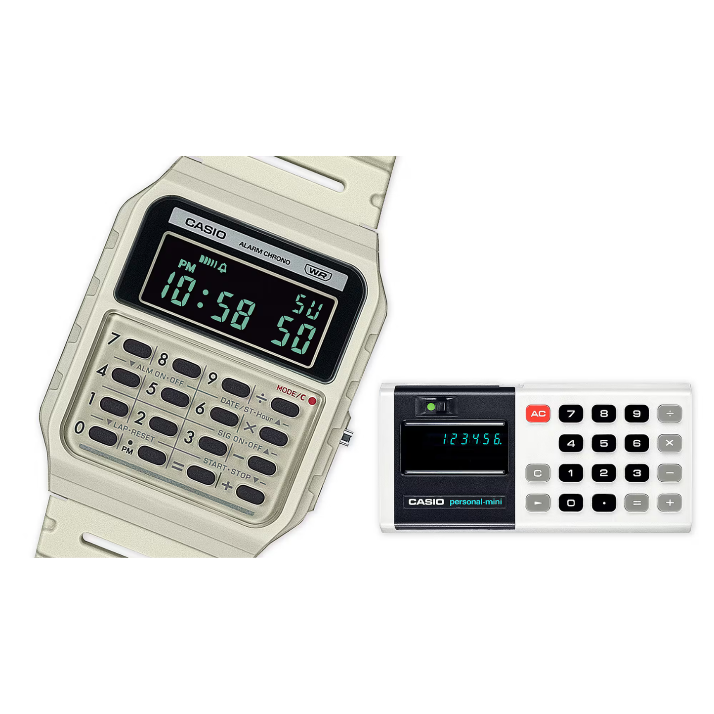 Reloj Digital Calculadora Casual Blanco Unisex