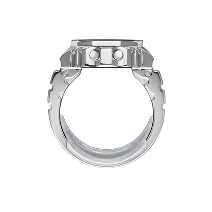 Reloj Digital Tipo Anillo 50th Aniversary Vintage Plateado Unisex