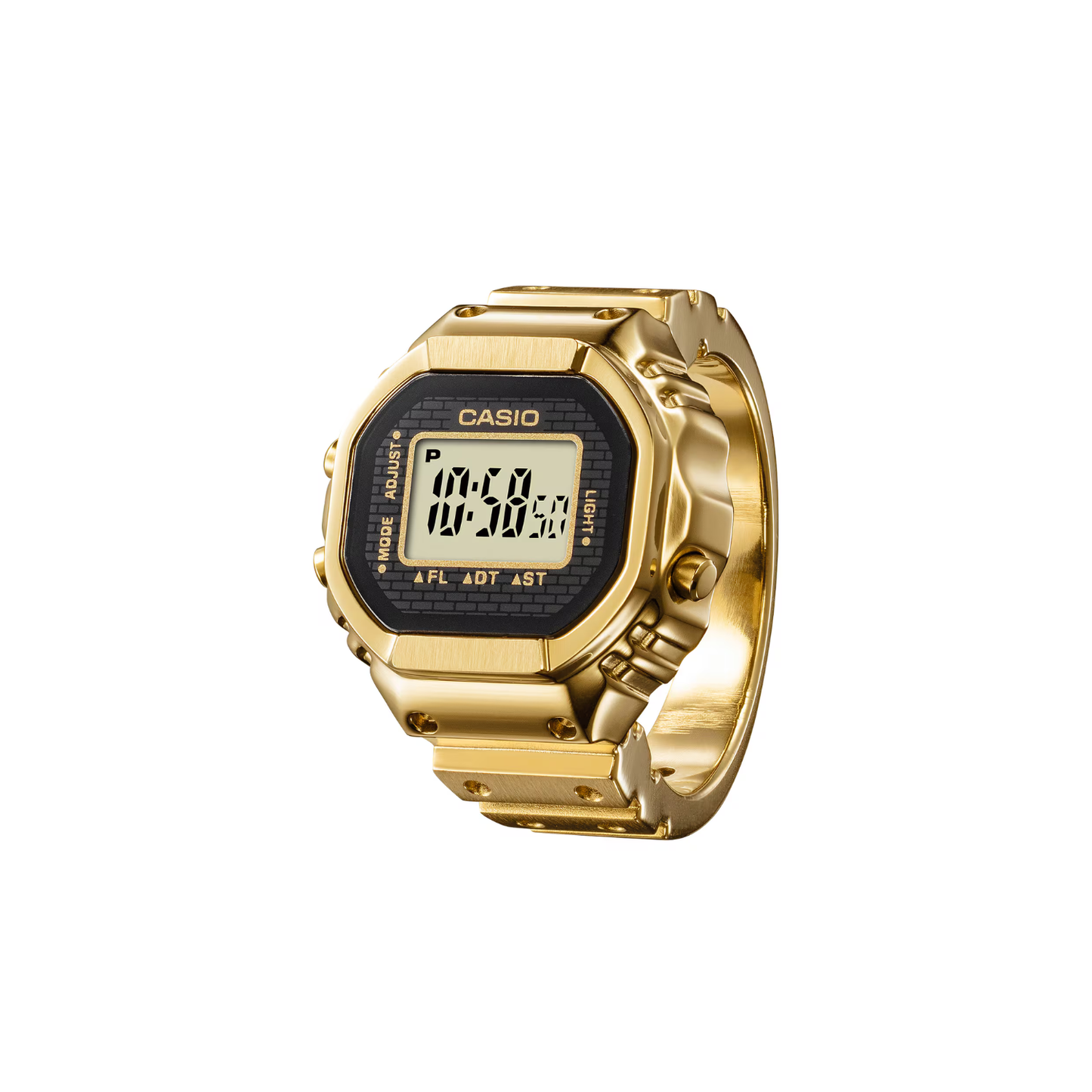 Reloj Digital Casual de Anillo Dorado Unisex