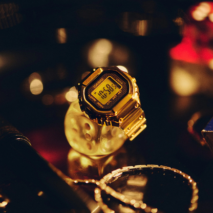 Reloj Digital Casual de Anillo Dorado Unisex