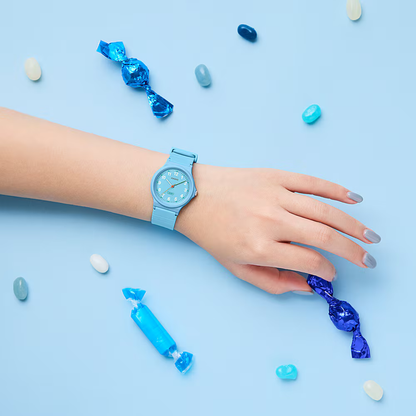 Reloj Análogo Juvenil Celeste de Mujer