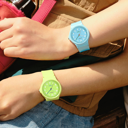 Reloj Análogo Juvenil Celeste de Mujer