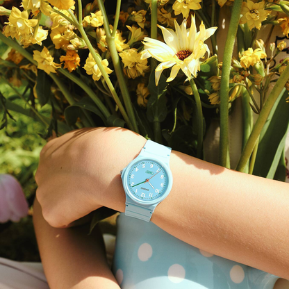 Reloj Análogo Juvenil Celeste de Mujer