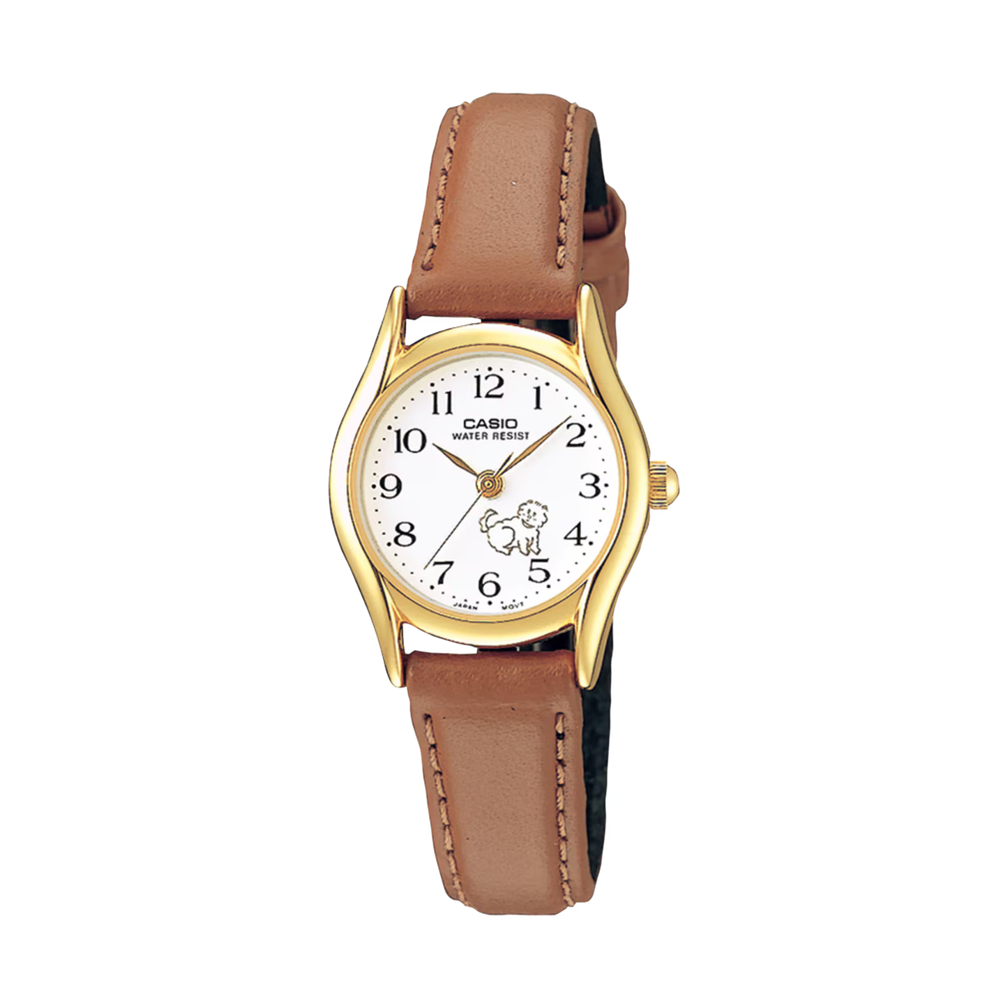 Reloj Análogo Clásico Dorado de Mujer