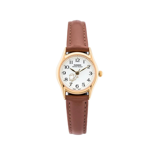 Reloj Análogo Clásico Dorado de Mujer