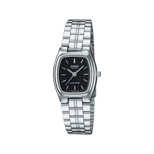Reloj Análogo Clásico Plateado de Mujer