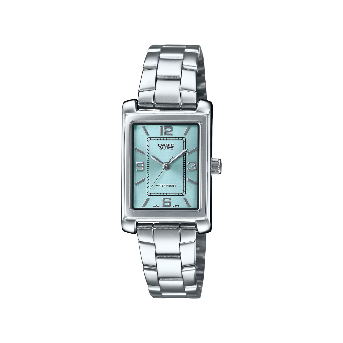 Reloj Análogo Clásico Plateado de Mujer
