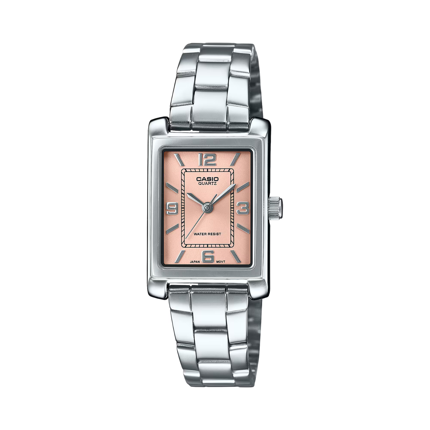 Reloj Análogo Clásico Plateado de Mujer