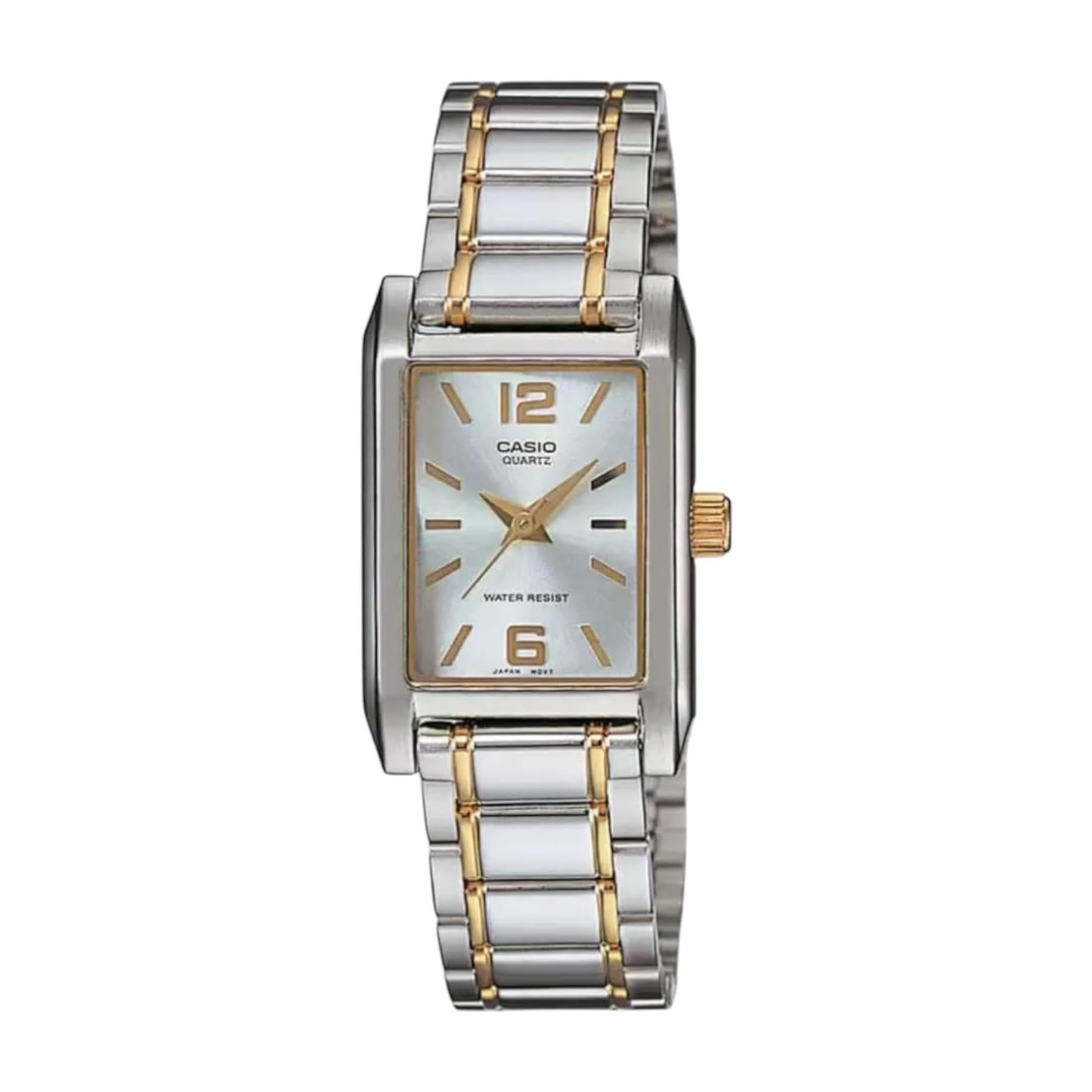 Reloj Análogo Clásico Doble Tono de Mujer