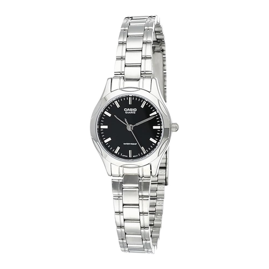 Reloj Análogo Clásico Plateado de Mujer