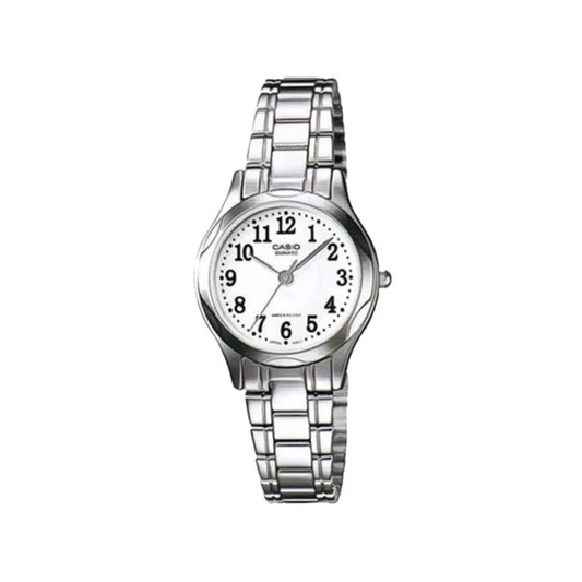 Reloj Análogo Clásico Plateado de Mujer