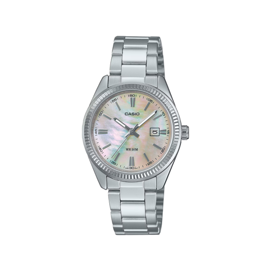 Reloj Análogo Casual Plateado de Mujer
