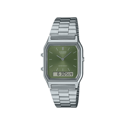 Reloj Análogo Digital Vintage Verde Unisex