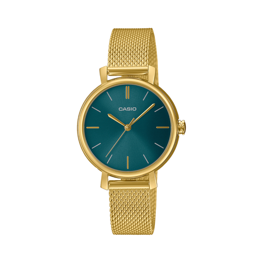 Reloj Análogo Clásico Dorado de Mujer en Set
