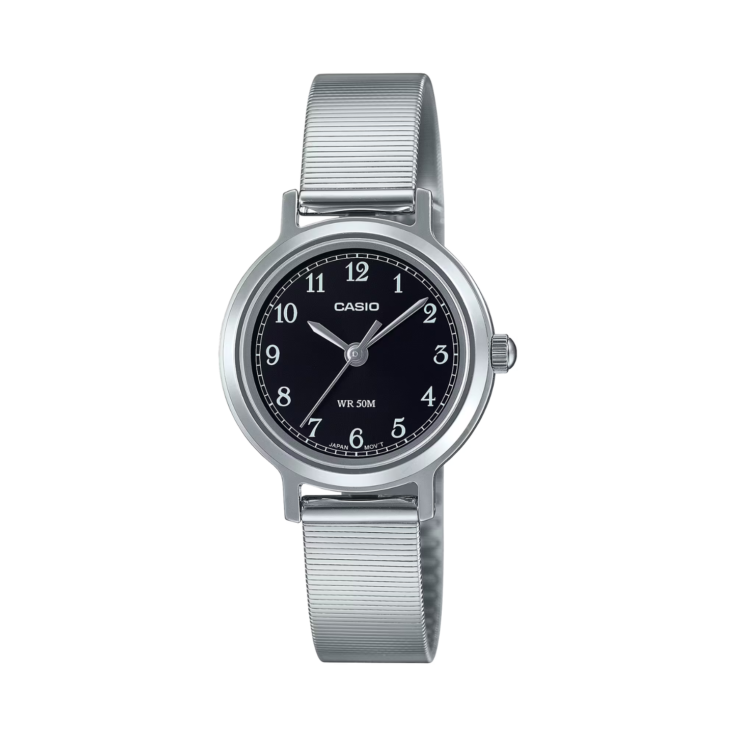 Reloj Análogo Clásico Plateado de Mujer