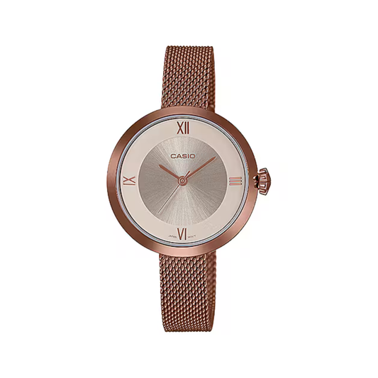 Reloj Análogo Clásico Rosado de Mujer