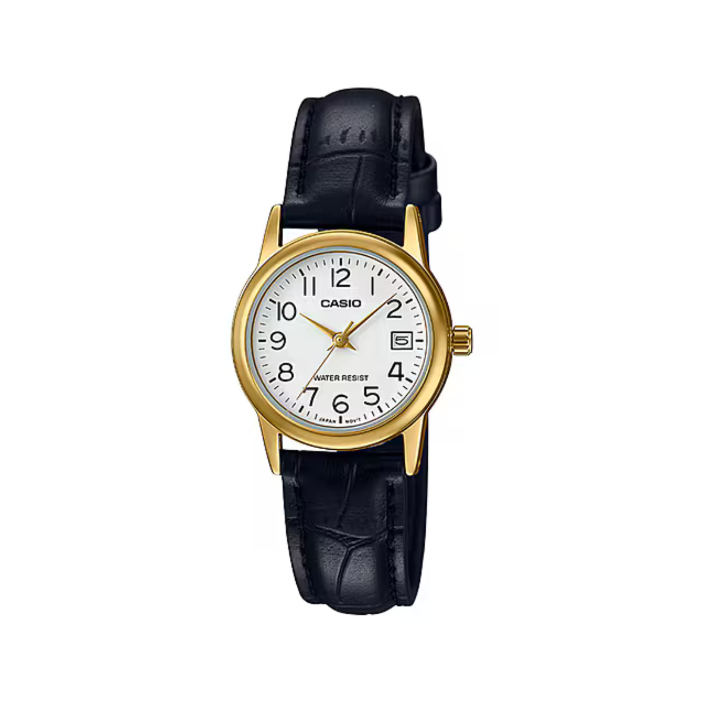 Reloj Análogo Clásico Dorado de Mujer