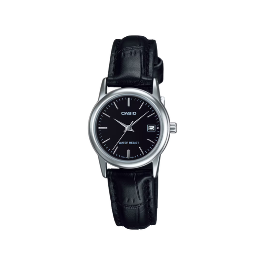 Reloj Análogo Clásico Negro de Mujer