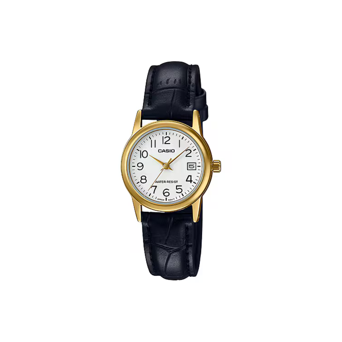 Reloj Análogo Clásico Dorado de Mujer