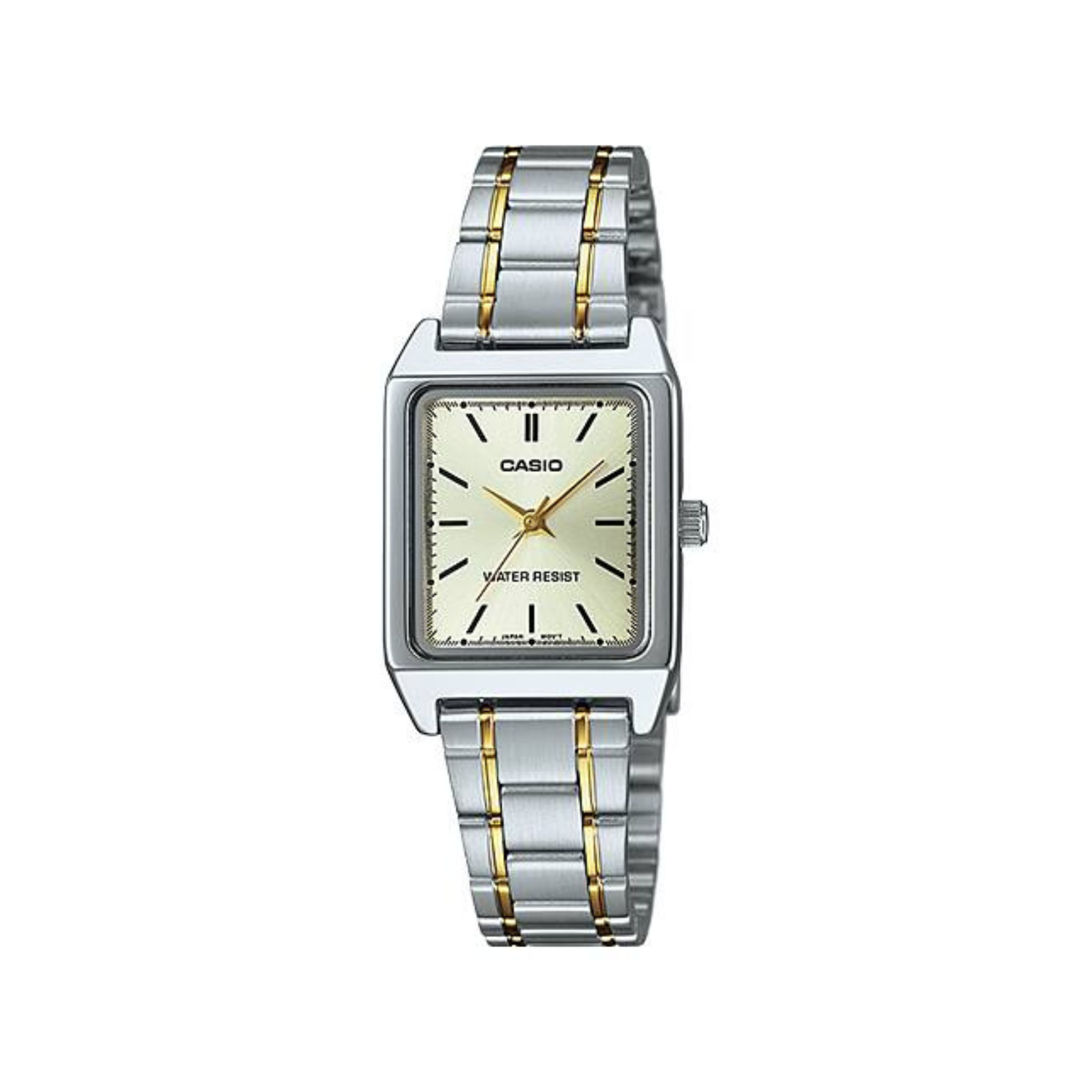 Reloj Análogo Clásico Doble Tono de Mujer