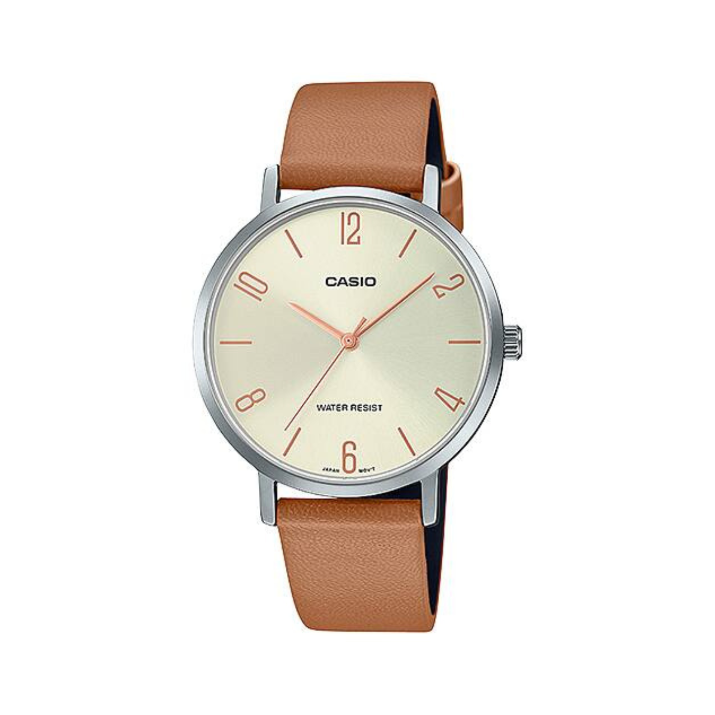 Reloj Análogo Clásico Plateado de Mujer