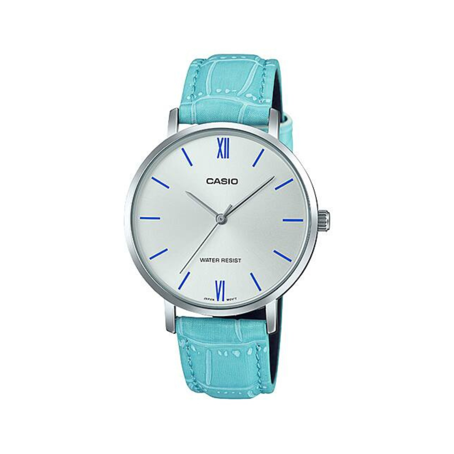 Reloj Análogo Clásico Plateado de Mujer