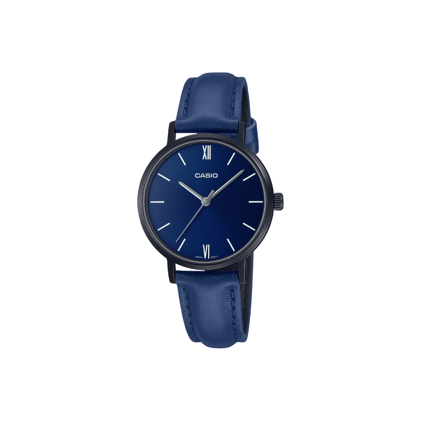 Reloj Análogo Clásico Azul Oscuro de Mujer