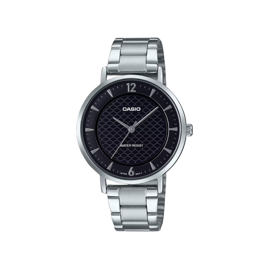 Reloj Análogo Clásico Plateado de Mujer