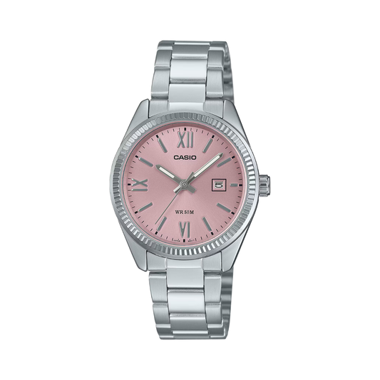 Reloj Análogo Casual Plateado de Mujer