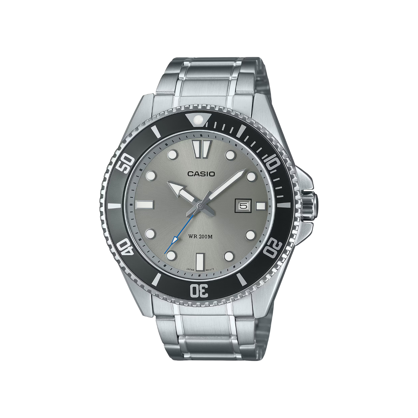 Reloj Análogo Deportivo Plateado de Hombre