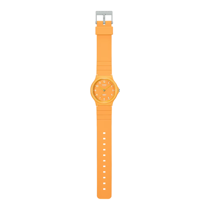 Reloj Análogo Clásico Naranja Unisex
