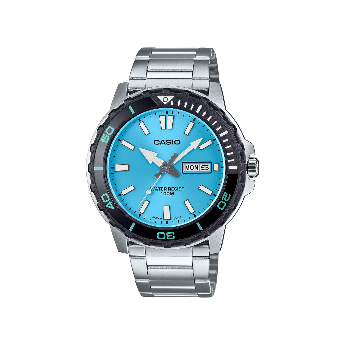 Reloj Análogo Deportivo Plateado de Hombre
