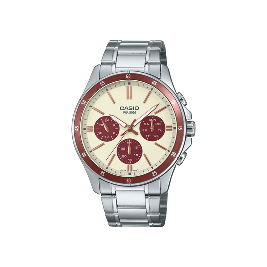 Reloj Análogo Casual Plateado de Hombre