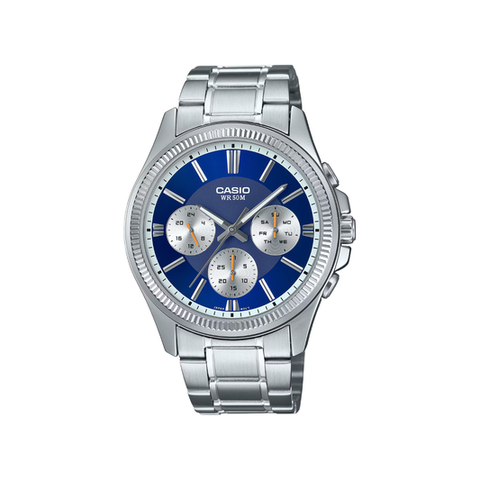 Reloj Análogo Deportivo Plateado de Hombre