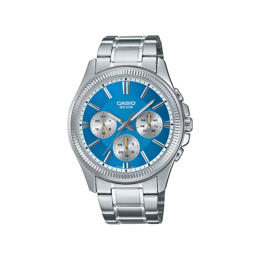 Reloj Análogo Deportivo Plateado de Hombre