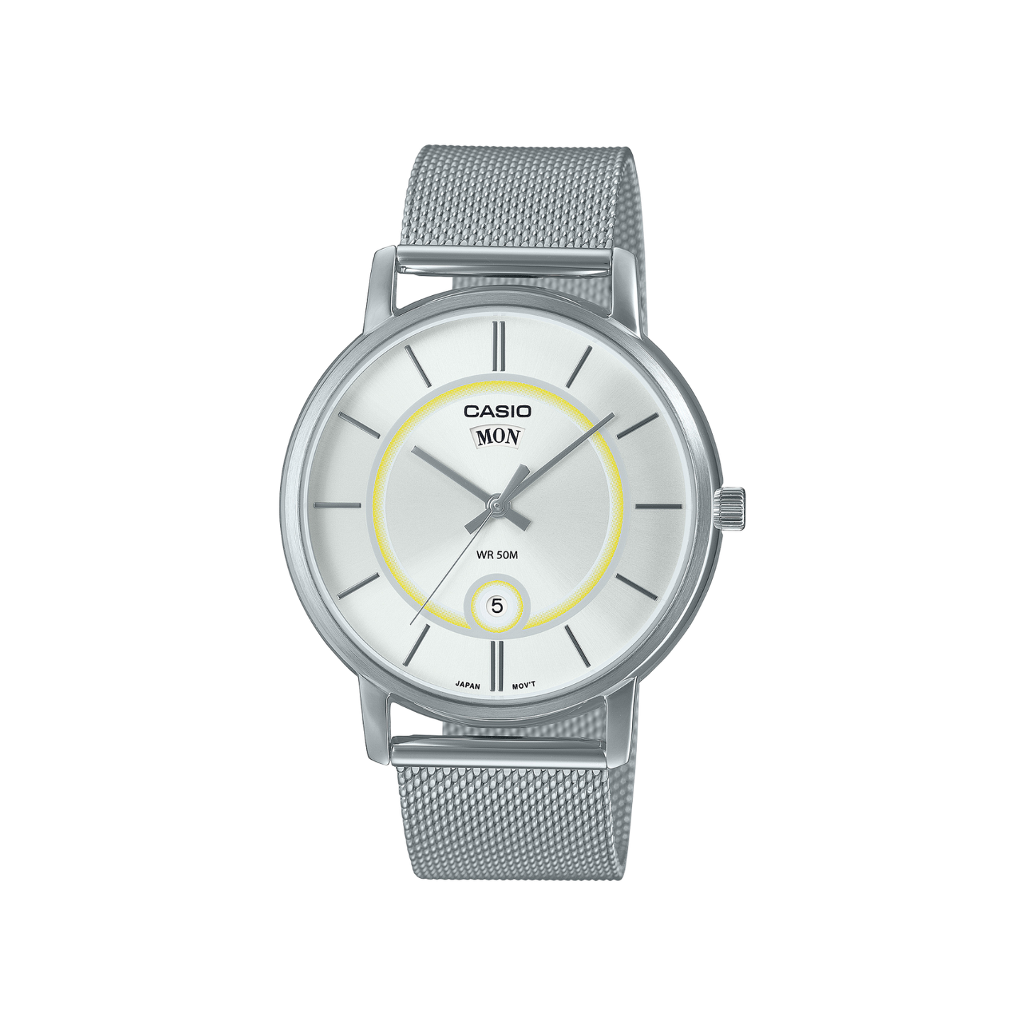 Reloj Análogo Casual Plateado de Hombre
