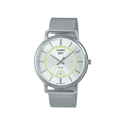 Reloj Análogo Casual Plateado de Hombre