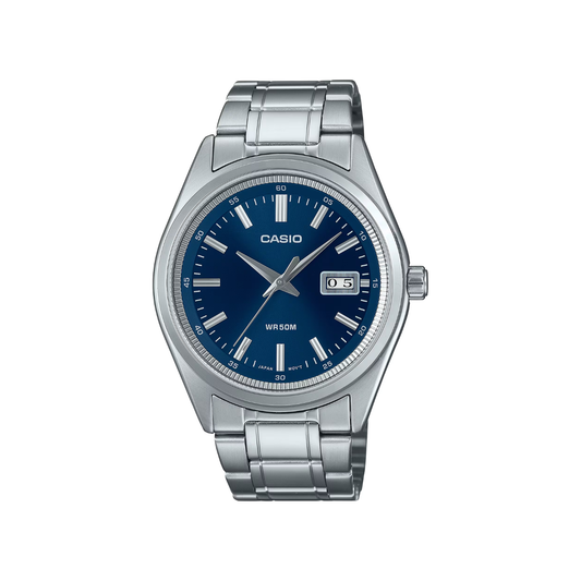Reloj Análogo Clásico Plateado de Hombre