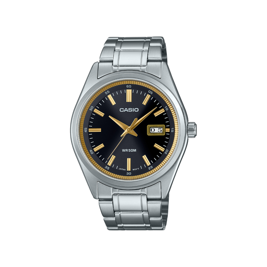 Reloj Análogo Clásico Plateado de Hombre