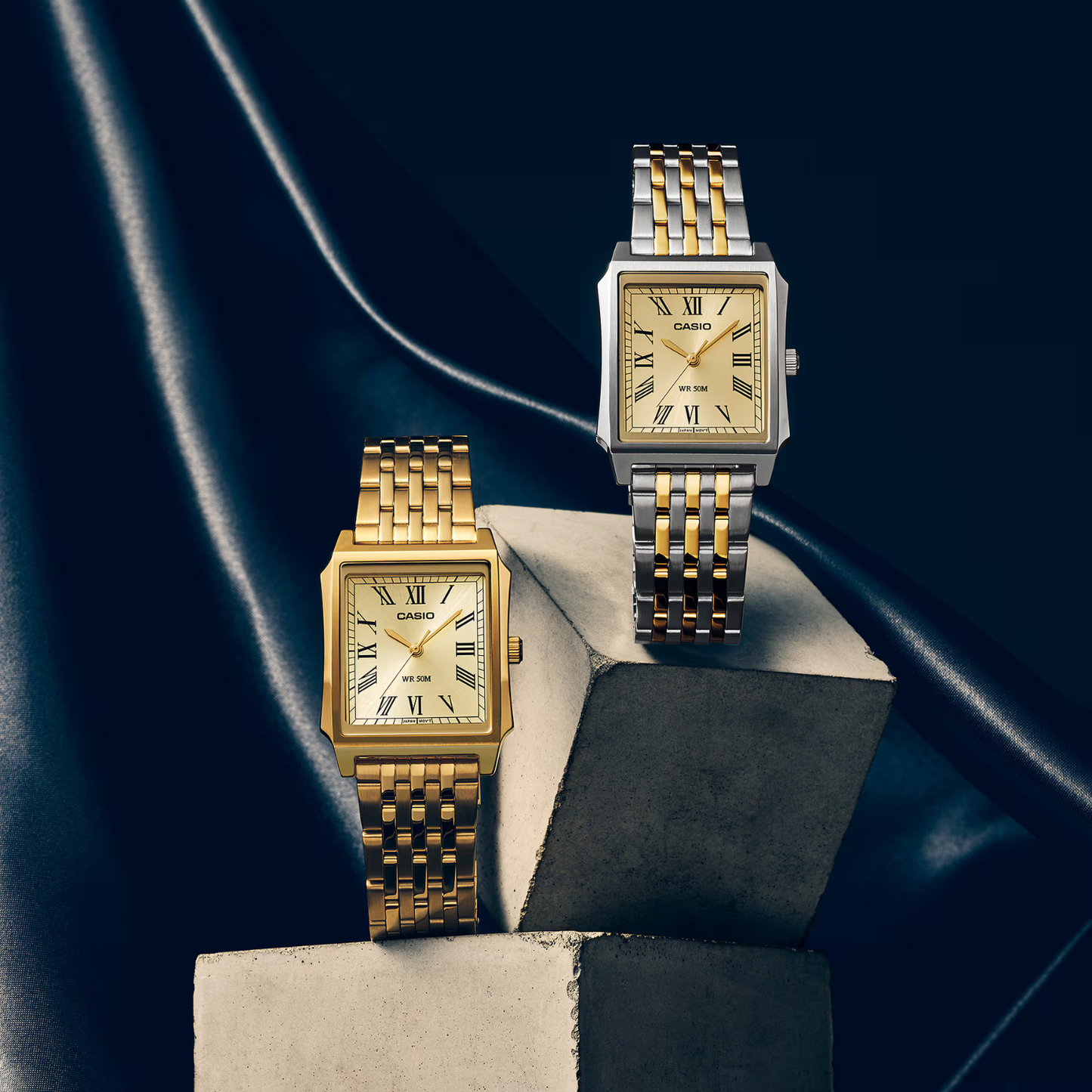 Reloj Análogo Clásico Dorado de Hombre