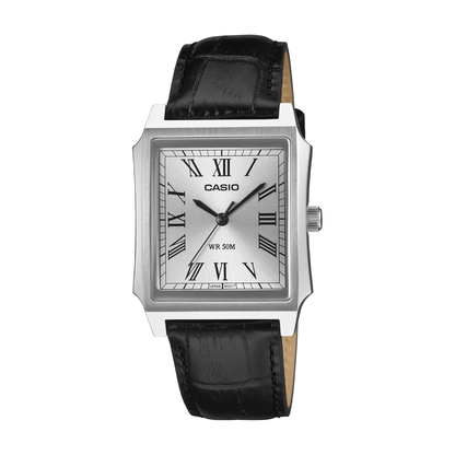 Reloj Análogo Clásico Plateado de Hombre