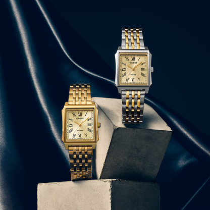 Reloj Análogo Clásico Dorado de Hombre
