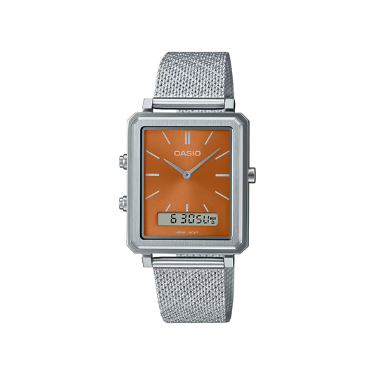 Reloj Análogo Casual Plateado de Hombre