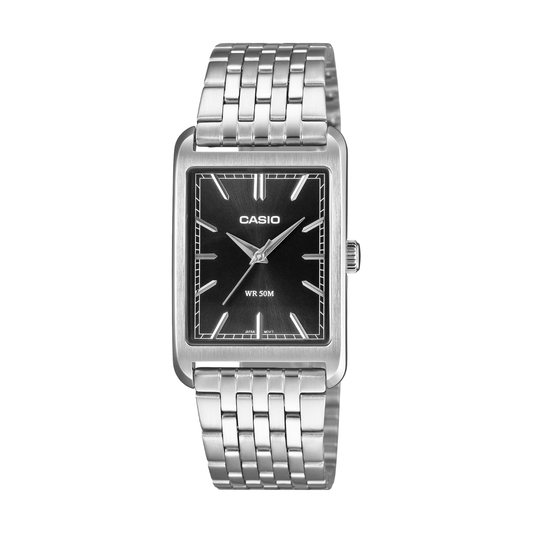 Reloj Análogo Clásico Plateado de Hombre