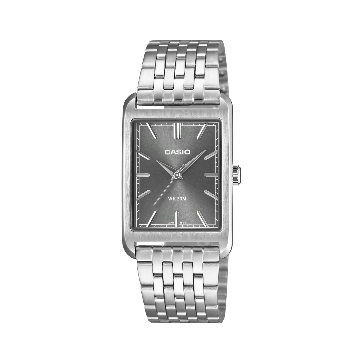 Reloj Análogo Clásico Plateado de Hombre