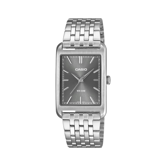 Reloj Análogo Clásico Plateado de Hombre