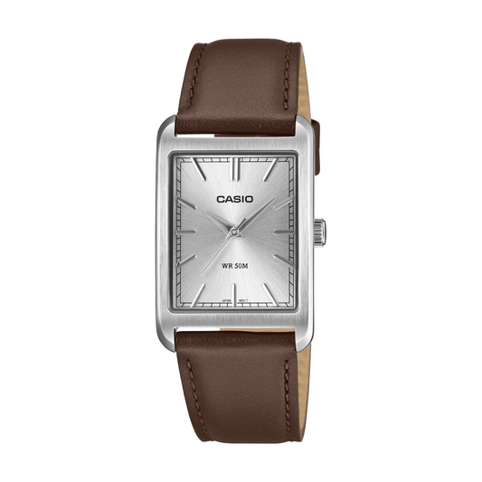 Reloj Análogo Clásico Plateado de Hombre