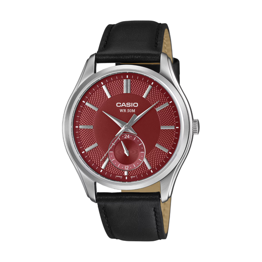 Reloj Análogo Clásico Plateado de Hombre